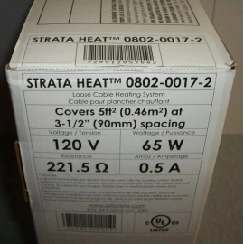Laticrete Strata Heat Wire ~ 5 sq. ft. ~ 120V Heating Cable (0802-0017-2) ~ New