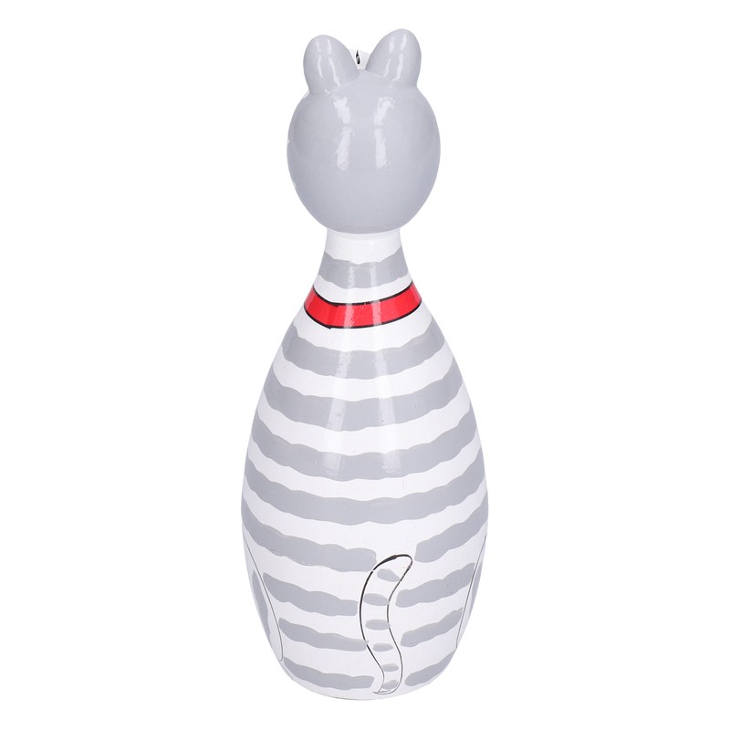 5Pcs Nesting Dolls Kit Innovative Cartoon LongNecked Cat Ornament Wooden