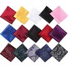 Alumuk Pack of 15 Pocket Square Plain & Mixed Assorted