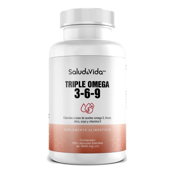 Triple Omega 3-6-9 con Aceites de Pescado, Oliva y Linaza
