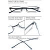 VEVESMUNDO Blue Light Blocking Reading Glasses Portable Metal Lightweight Compact