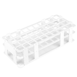 stonylab Test Tube Rack, 7.87 in 40-Place White Plastic Test Tube Rack Tube Holder Stand Rack, 3-Tier Design and Detachable