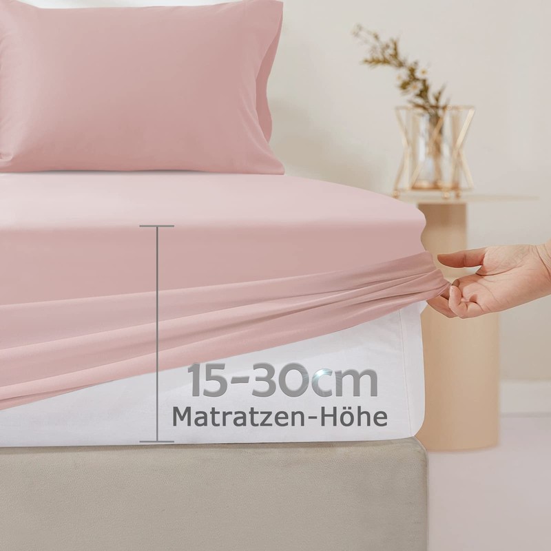 Mattress Protector Waterproof 90 x 200 cm Fitted Sheet Breathable