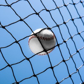Baseball Backstop Nets [50 Sizes] | Pro Grade Baseball Softball Netting Material – 100% Weatherproof | Baseball Net with Overlocked Edging | Reinforced Softball Net (8' x 8')