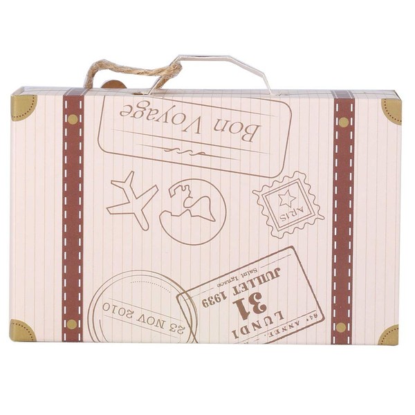 VIFERR 50 Pcs Mini Suitcase Elegant Elegant Gift Box Cardboard