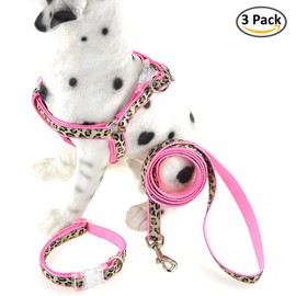Mile High Life Dog Collar, Harness and Leash | Leopard Design | Perfect Accessory for Walking Your Dog