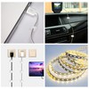 PETKNOWS 120 PCS Light Strip Mounting Clips White Self Adhesive