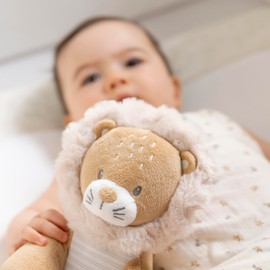 Nattou Cuddly Toy Lion, Companion from Birth, Approx. 29 cm, Polyester, Flo, Oli & Ernest, Ernest Brown