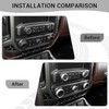 PDKLIN for Silverado Center Console Knob Cover Trim Ring Silver