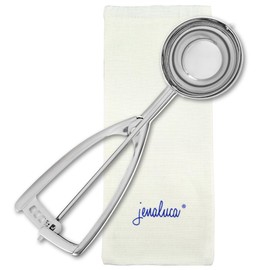 Jenaluca Extra Large Ice Cream Scoop - 18/8 Stainless Steel - Extra Large Scoop with Gift Bag - #12 - ⅓ cup portion scooper
