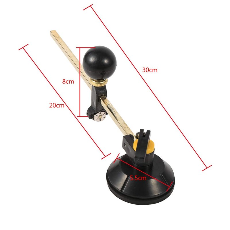 Pssopp Circular Glass Cutter with Round Diameter, Adjustable Glass Cutter