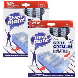 Oven Mate Original Cooker Hob BBQ Grill Gremlin Sponge Scourer (Pack of 4)