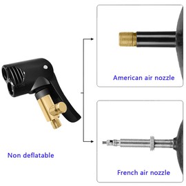 Car Valve Lever Plug Car Valve Adapter, Car Tyre Air Chuck Car Valve Lever Plug Tyre Valve Tyre Air Chuck Air Pumps Clip Thread Nozzles Valve Connection Adapter (2 Pieces, Deflatable)