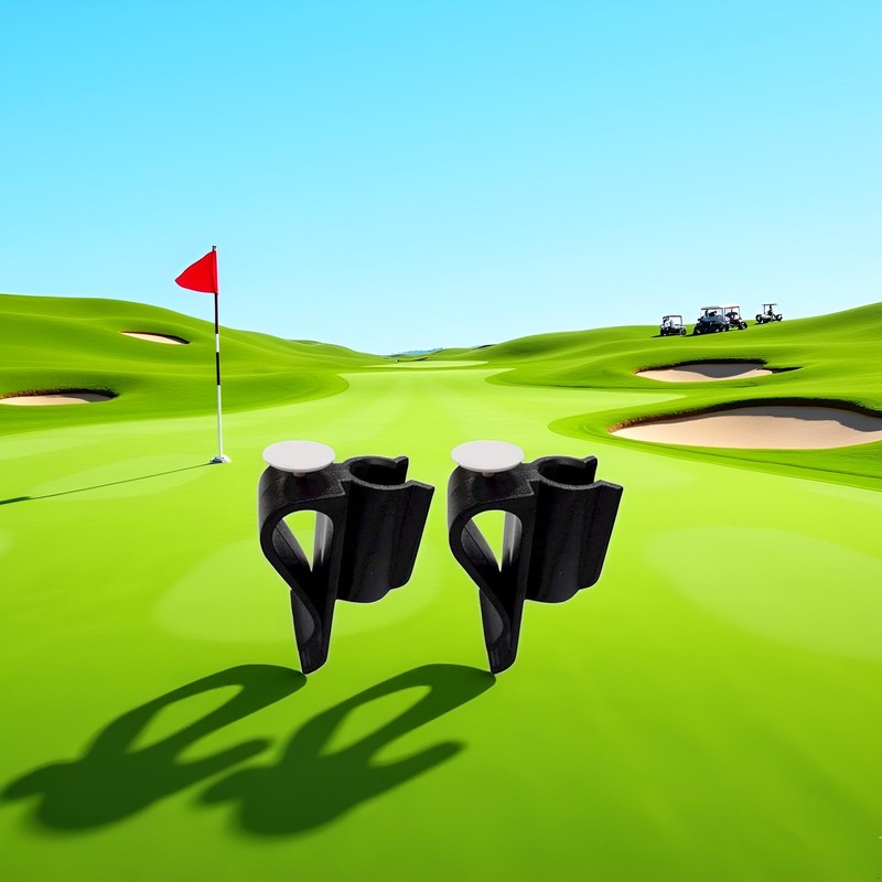 Rosojodg 2Pcs Black Golf Putter Clip on Putter Clamp Holder,Convenient