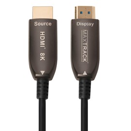 MaxTrack Active HDMI® Fibre Optic Cable C507-10ML - HDMI 2.1, 8K @ 60Hz, 4K @ 120Hz, eARC, 3D, HDR, HDCP 2.2, YUV 4:4:4, up to 100 m Range