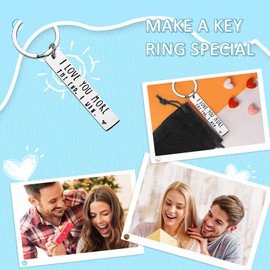 Couple Keychain for Him and Her I Love You More The End I Win BFF Girlfriend Boyfriend Husband Wife Couple Key Ring for Romantic Gift Valentine, Father’s Day, Mother’s Day, Christmas, Anniversary