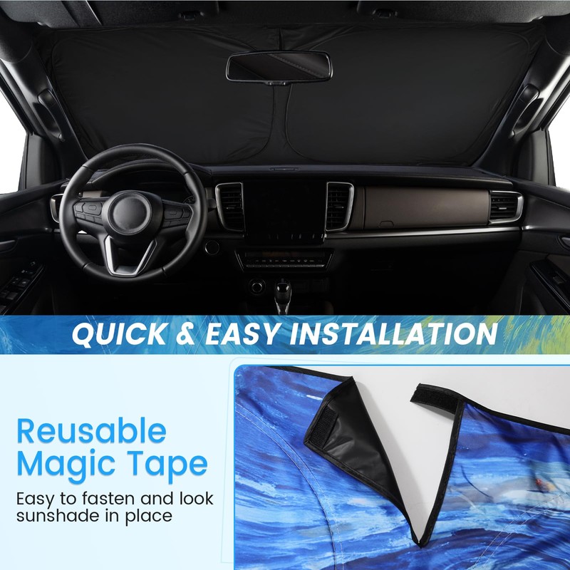 Windshield Sun Shade - Car Sun Shade Windshield UV Protection