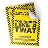 5 X Parking Offensive Stickers | Cunt, Twat, Idiot, A6
