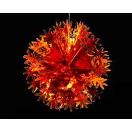 Simply Products Foil Garland Star Ball - Christmas Hanging Decoration Wall Ceiling Xmas Deco (Copper)