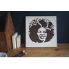 Stencil1 8.5"X11" Stencil-Afro Girl