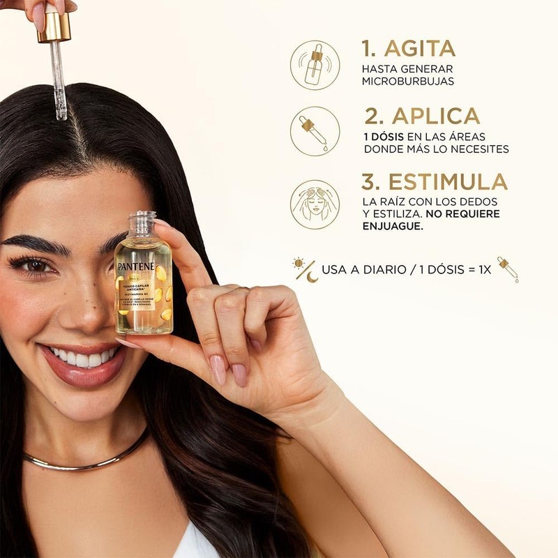 PANTENE, Tónico Capilar Anticaída+ para cabello saludable desde la raíz