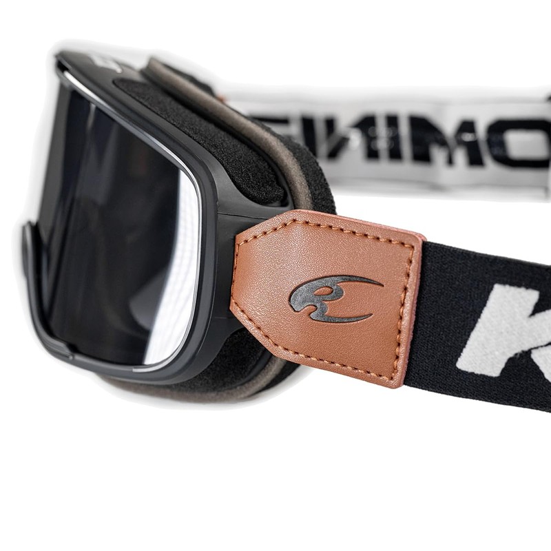 Komine HK-500 Black Smoke Free Motorcycle Goggles, Compatible with Glasses,
