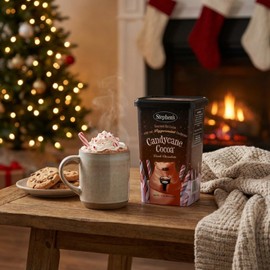 Stephen’s Gourmet Dark Chocolate Candy Cane Hot Cocoa Mix, Rich & Creamy Peppermint Cocoa, 14 oz Canisters (Pack of 3)