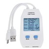 Ziiyoilh 2X USB Tester, LCD USB Tester Detector Voltmeter Ammeter