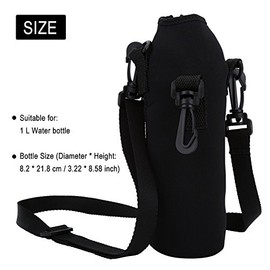 VGEBY1 Water Bottle Holder Carrier, Water Bottle Holder, Tactical Bag for Water Bottle, Military Molle Bag for Camping, Hiking, Sports, Cycling, Climbing, Travel (Black)