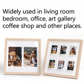 Wooden 2x3 Collage Picture Frame, 3 Inch Photos Multipurpose Photo Frames for Desktop and Wall Display, Modern Wall Decor