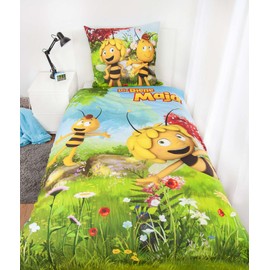 Klaus Herding GmbH Maya the Bee Reversible Bed Linen 80 x 80 cm + 135 x 200 cm 100% Cotton