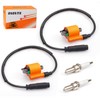 2 Set Ignition Coil + Spark Plug & Cap for