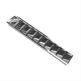 MARINE CITY 5-Slot Louvered Vent, Stainless Steel, Corrosion-Resistant, Mirror Finish, Easy Installation, 12-7/8" x 4-3/8" x 1-1/2", Ideal for Boats, Yachts, Caravans, Homes (Pack of 2)