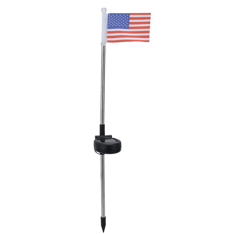 2PCS Solar Powered Garden Light Flag Lawn Stake Lamp for
