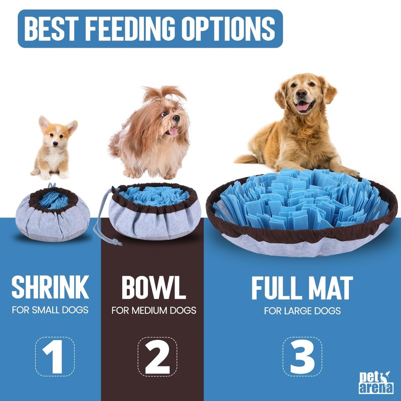 PET ARENA Snuffle Mat for Dogs - Adjustable Interactive Puzzle