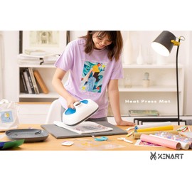 XINART Heat Press Mat for Cricut Easypress Heat Transfer HTV Vinyl Infusible Ink Projeacts Protect Double-Sided Cricket 12"x12" Mat