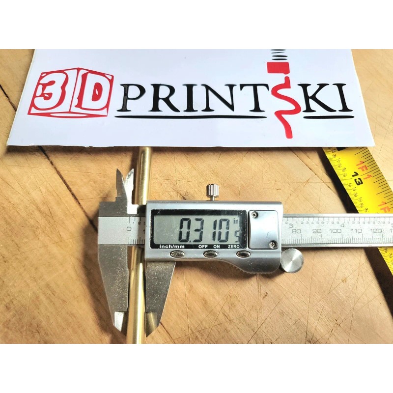 3DPRINTSKI BRASS SQUIB ROD PCC LENGTH. 30cal/ 9mm solid brass