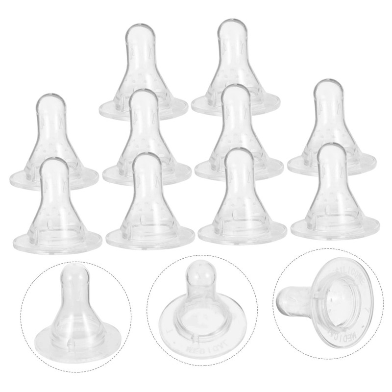 UKCOCO Lamb Feeding Nipples, 10-Pack Thickened Milk Bottle Teats Suitable