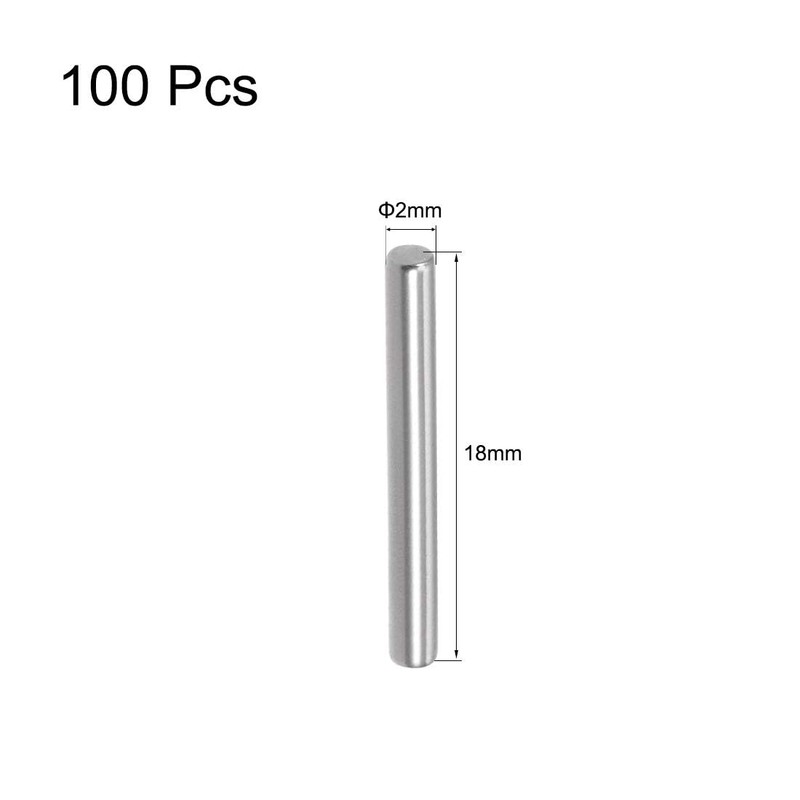 TOP-VIGOR 100Pcs 2mm x 18mm Dowel Pins Shelf Support Pegs,