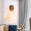 Pobllem Living Room Wall Lighting Gold Baroque Crystal Glass Wall
