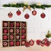 Christmas Baubles Red Set of 16 Christmas Tree Baubles Red