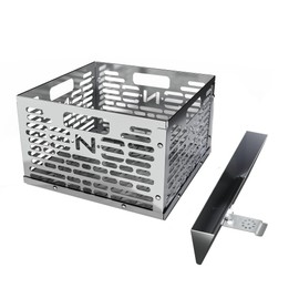 SnS Grills Slow ‘N Sear® Stainless Steel Charcoal Basket and Water Wall - V-Shaped Water Pan for Fuel Efficiency, Temperature Control & Moisture - Fits Oklahoma Joe & Other Offset Smokers