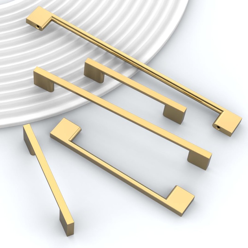 9BUILD 10 Pack Champagne Bronze Cabinet Pulls 5 Inch Cabinets