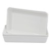 WITTKOWARE Pack of 3 Plastic Trays, 200 x 125 x