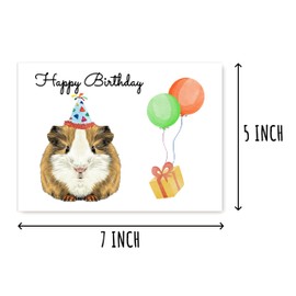 SNMDesigns Naughty Guinea Pig Card - Guinea Pig Bday Hat Card - Perfect Birthday Guinea Card - Cute Animal Bday Card - Fun Guinea Card