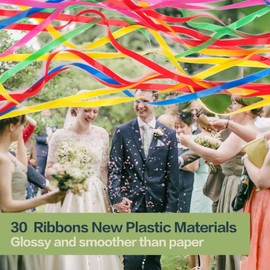 Arouselove Confetti Poppers, Streamer Plastic No Mess for Party,Birthday,Wedding