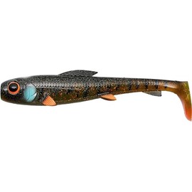 Abu Garcia Svartzonker McPike – Premium Freshwater Pike Fishing Lure with Changeable Smack! Disc, Tail Action for Targeting Pike, Zander, and Predatory Fish – Burbot Motoroil 17 cm