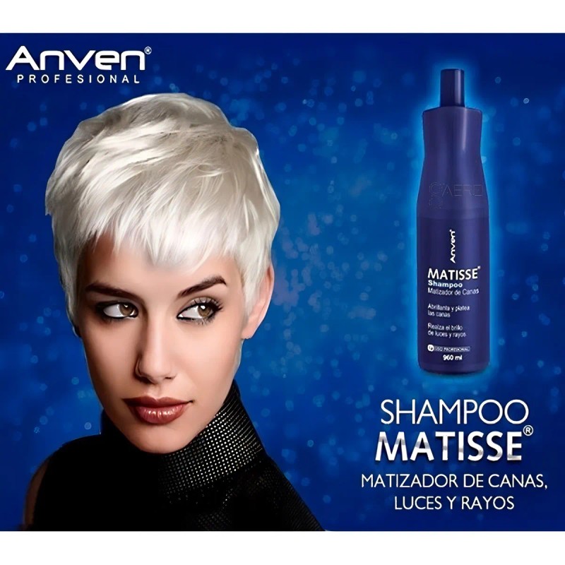 Shampoo Matizador De Canas, Luces, Rayos Matisse Anven 240ml