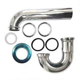 LEFITPA Replacement 22 Gauge 1-1/2 Inch x 1-1/2 Inch Chrome Plated Brass Tubular P-Trap for Thrifco Plumbing 4400675