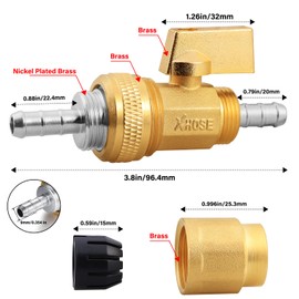 UNWAVER Garden Expandable Telescopic Hose end Adapter with Shut Off Valve Garden Retractable Hose Repair Kit fitting 1Set
